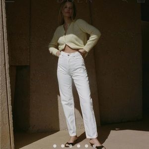 Doen Lady Jean in Optic White Size 27